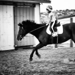 picture of girl riding horse that is bucking